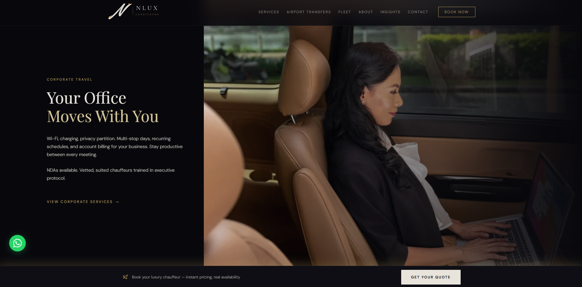NLux Chauffeurs screenshot 2